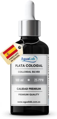Plata Coloidal 20 ppm 100 ml – Alta Pureza, Producto Legal con Registro en España – Uso Cosmético y Externo – Solución Coloidal Segura y Efectiva